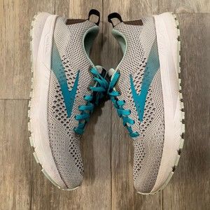 Brooks Womens Revel 4 Running Shoes Size 6.5 B Gray Green Sneakers 1203371B073
